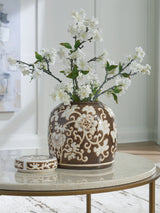 Adalham Brown/Cream Jar from Ashley Furniture - Luna Furniture