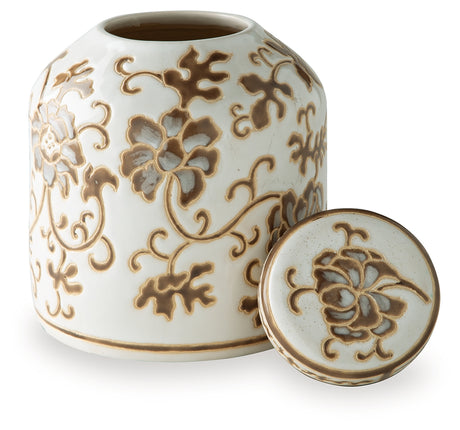 Adalham Cream/Brown Jar from Ashley - Luna Furniture