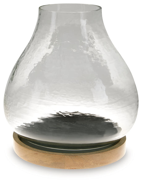 Adalisen Clear/Brown Candle Holder from Ashley - Luna Furniture