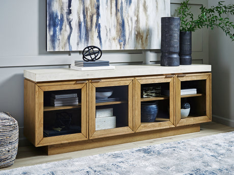 Adanworth Light Brown/Gray Accent Cabinet from Ashley - Luna Furniture