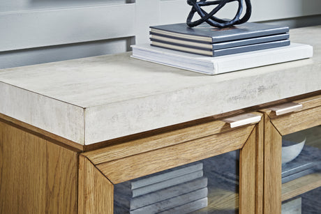 Adanworth Light Brown/Gray Accent Cabinet from Ashley - Luna Furniture
