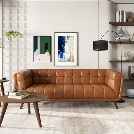 Kano Cognac Genuine Leather Sofa from Ashcroft Furniture - Luna Furniture