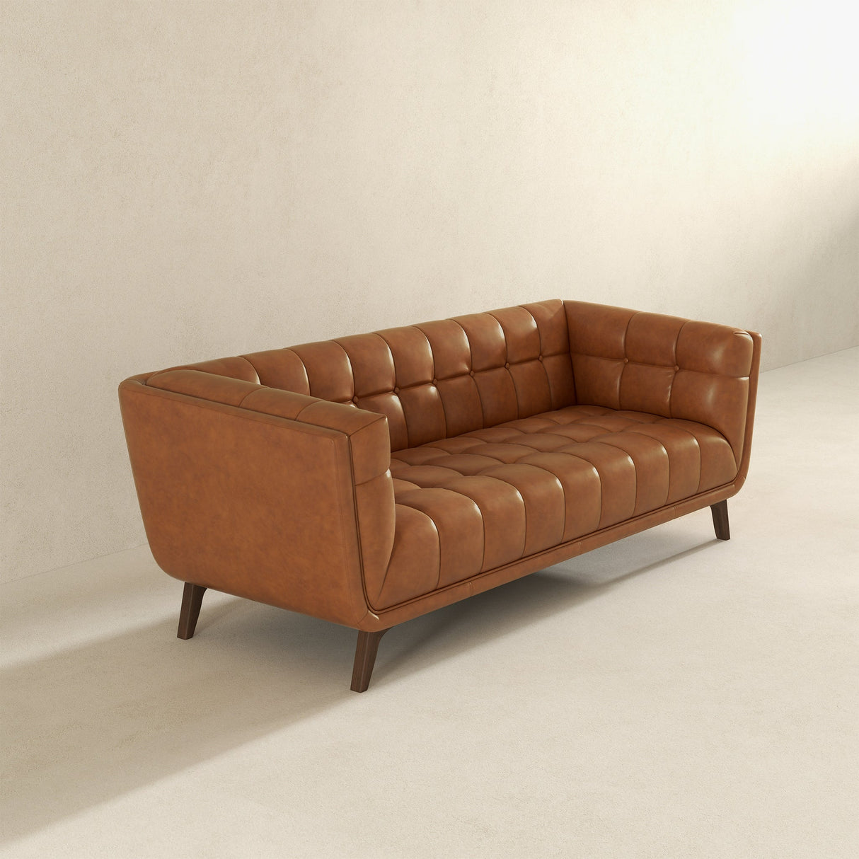 Kano Cognac Genuine Leather Sofa from Ashcroft Furniture - Luna Furniture