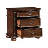 Adelina Cherry 5-Piece Bedroom Set (Queen Bed, Nightstand, Dresser, Mirror, Chest) from Homelegance - Luna Furniture