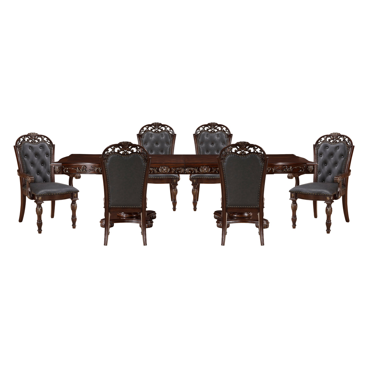 Adelina Cherry 7PC SET (TB+2A+4S) from Homelegance - Luna Furniture
