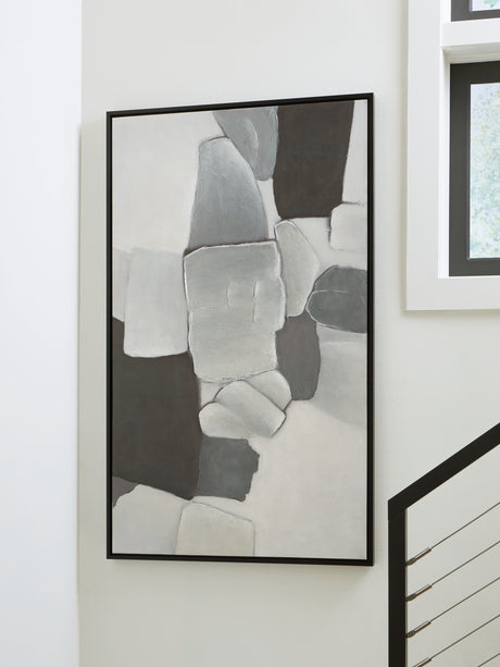 Adilson White/Gray/Black Wall Art from Ashley - Luna Furniture