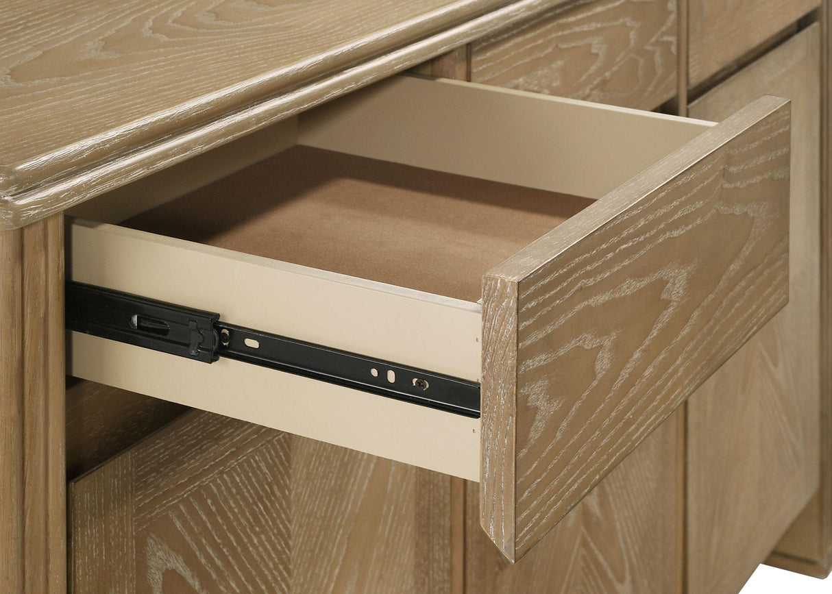 Adina Distressed Light Brown 2-Door Dining Sideboard Server from Coaster - Luna Furniture