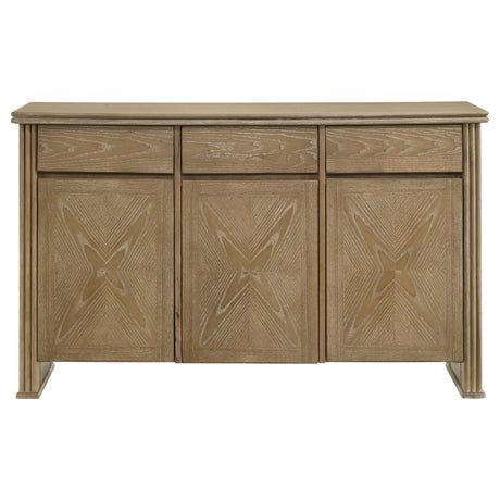 Adina Distressed Light Brown 2-Door Dining Sideboard Server from Coaster - Luna Furniture