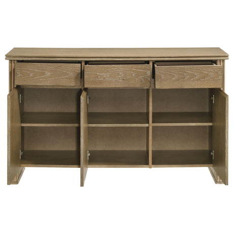 Adina Distressed Light Brown 2-Door Dining Sideboard Server from Coaster - Luna Furniture
