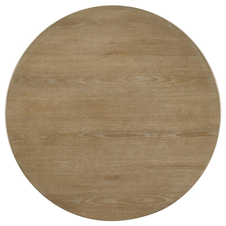 Adina 2-piece Round Coffee Table Set Distressed Light Brown from Coaster - Luna Furniture
