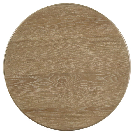 Adina 2-piece Round Coffee Table Set Distressed Light Brown from Coaster - Luna Furniture