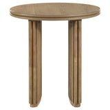 Adina Distressed Light Brown 3-piece Round Coffee Table Set from Coaster - Luna Furniture