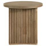 Adina Distressed Light Brown 3-piece Round Coffee Table Set from Coaster - Luna Furniture