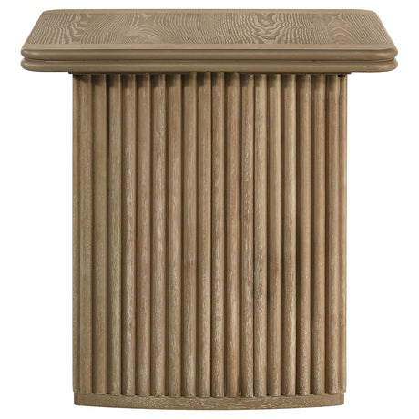 Adina Distressed Light Brown Square Wood Side End Table from Coaster - Luna Furniture