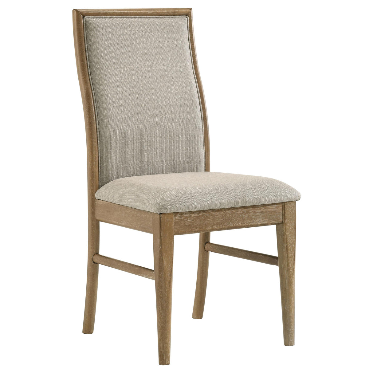 Adina Barley and Distressed Light Brown Upholstered Dining Side Chair, Set of 2 from Coaster - Luna Furniture