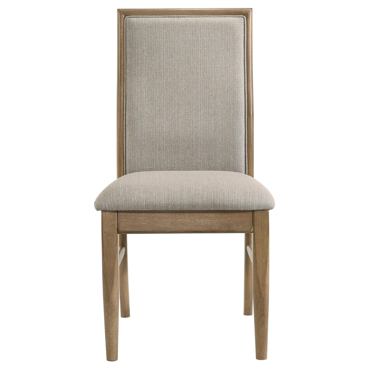 Adina Barley and Distressed Light Brown Upholstered Dining Side Chair, Set of 2 from Coaster - Luna Furniture