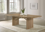 Adina Distressed Light Brown Wood Extendable Dining Table from Coaster - Luna Furniture