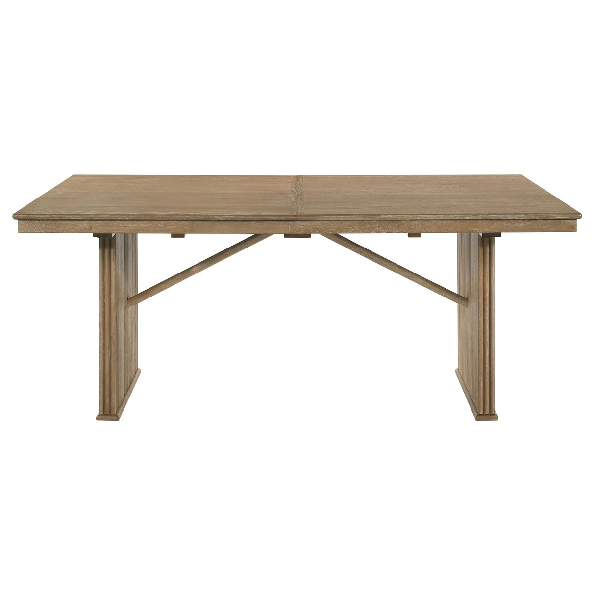 Adina Distressed Light Brown Wood Extendable Dining Table from Coaster - Luna Furniture