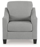 Adlai Chair and Ottoman in Shadow from Ashley - Luna Furniture