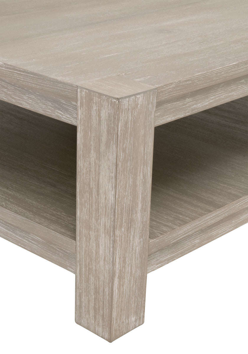 Adler Square Coffee Table in Natural Gray Acacia from Essentials For Living - Luna Furniture
