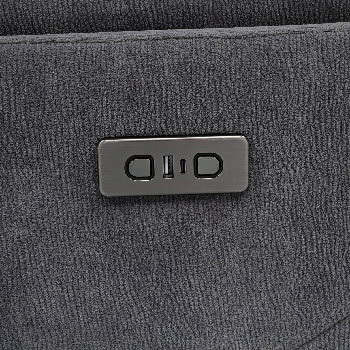 Adler Charcoal Gray Upholstered Power Swivel Glider Recliner from Coaster - Luna Furniture