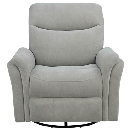 Adler Ivory Upholstered Power Swivel Glider Recliner from Coaster - Luna Furniture