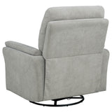 Adler Ivory Upholstered Power Swivel Glider Recliner from Coaster - Luna Furniture