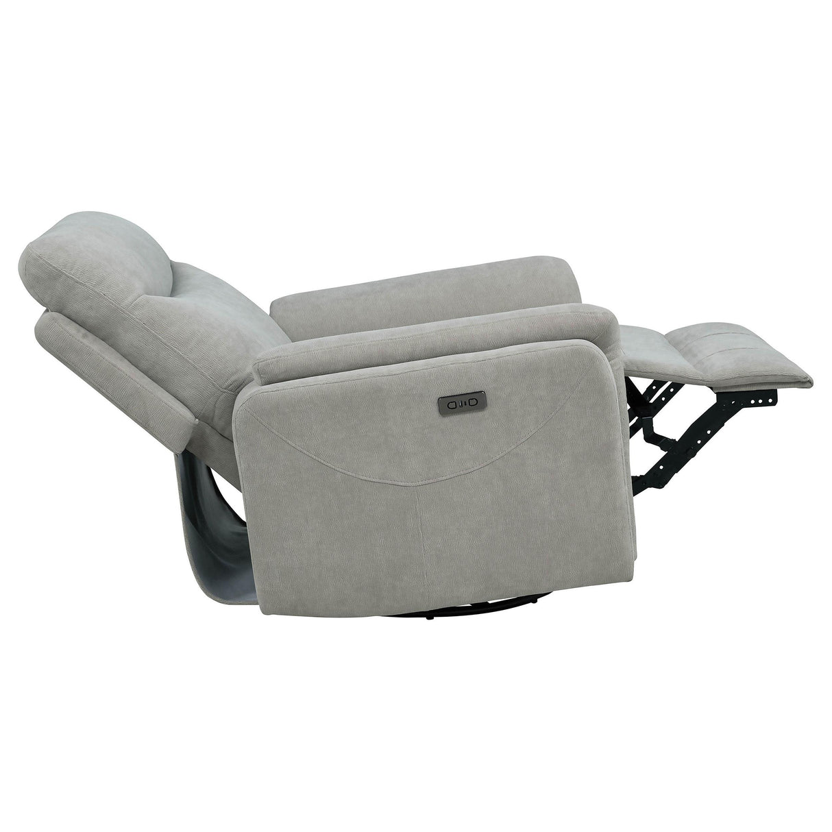 Adler Ivory Upholstered Power Swivel Glider Recliner from Coaster - Luna Furniture