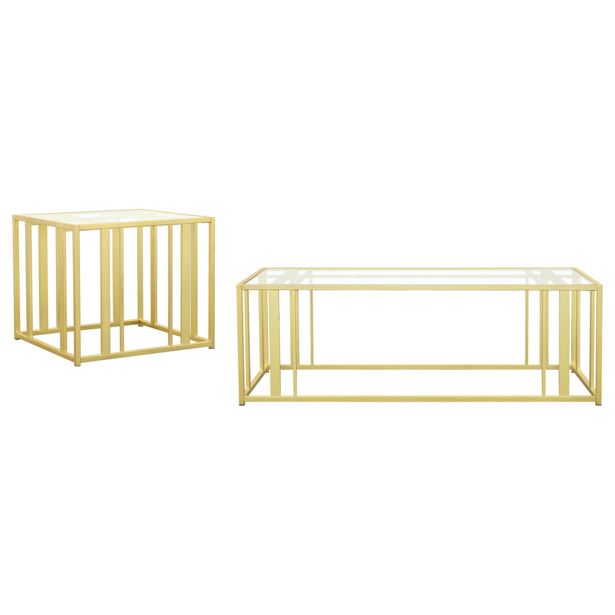 Adri 2-piece Coffee and End Table Set Black Nickel from Coaster - Luna Furniture