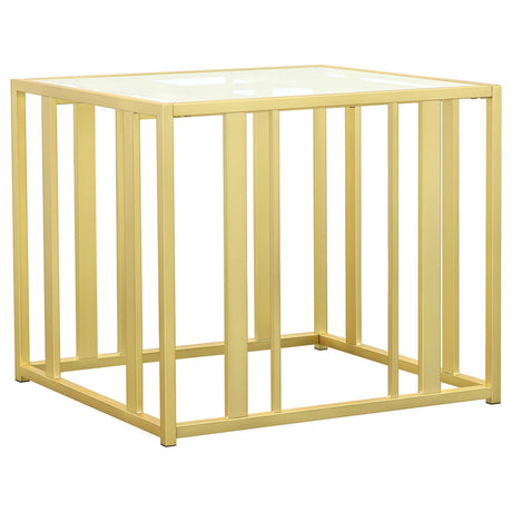 Adri Matte Brass 2-Piece Coffee and End Table Set from Coaster - Luna Furniture