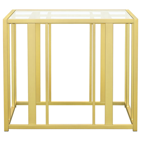 Adri Matte Brass 3-Piece Coffee and End Table Set from Coaster - Luna Furniture