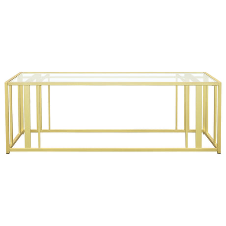 Adri Matte Brass 3-Piece Coffee and End Table Set from Coaster - Luna Furniture