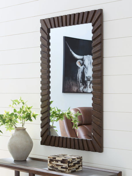 Advin Dark Brown Accent Mirror from Ashley - Luna Furniture