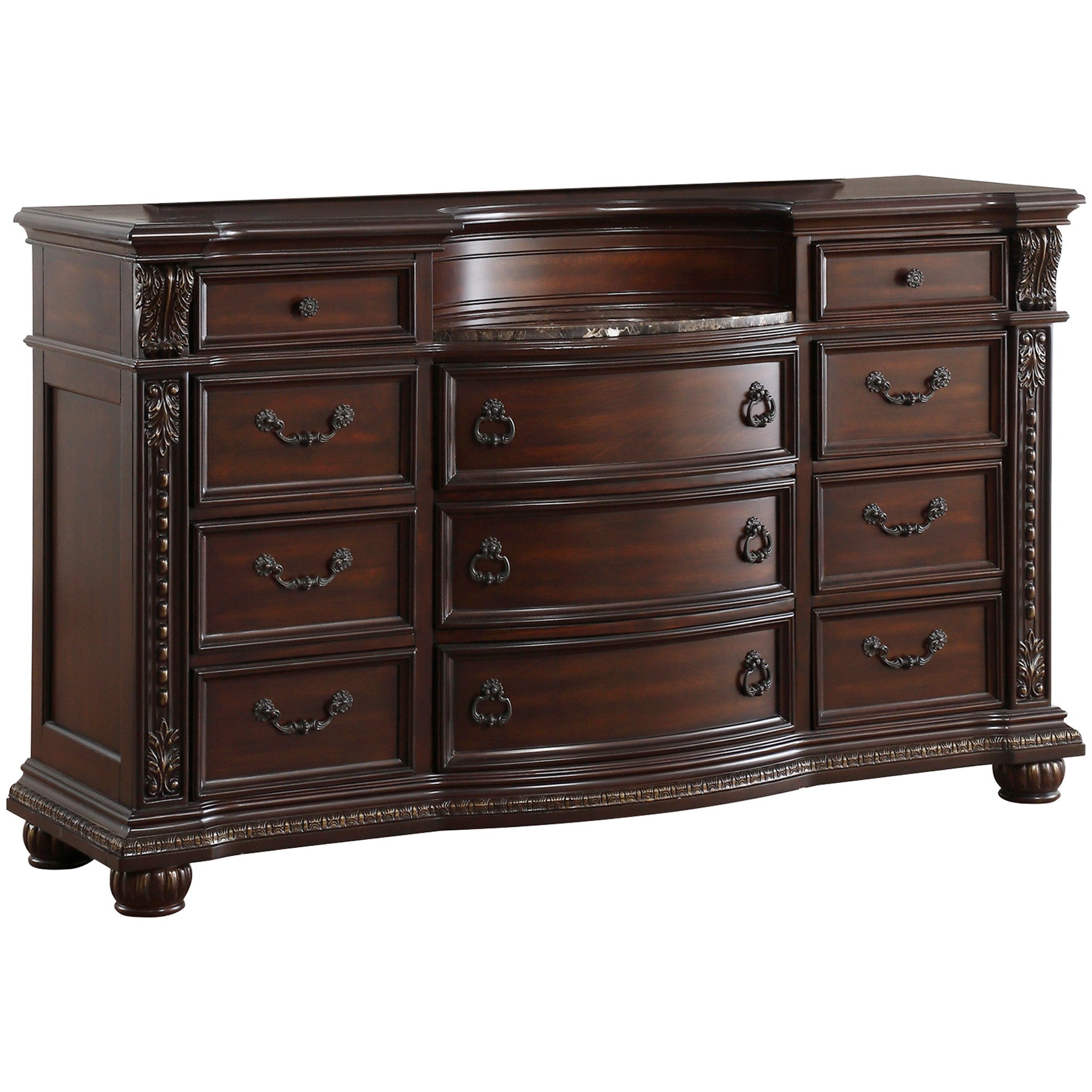 Cavalier Dark Cherry Nightstand - Luna Furniture
