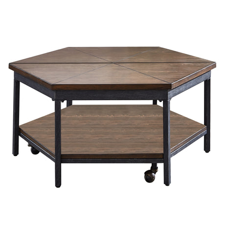 Ultimo Hexagon Lift-Top Cocktail Table w/Casters from Steve Silver - Luna Furniture