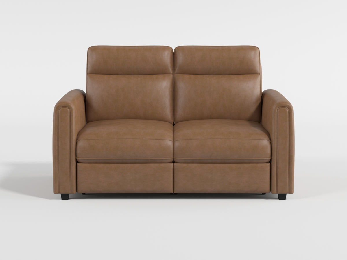 Equinox Brown Power Double Reclining Loveseat with Rounded Track Arms from Homelegance - Luna Furniture