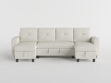 Desmond Gray 2-Piece Armless Sleeper Section with Charging Ports from Homelegance - Luna Furniture
