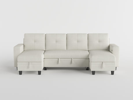 Desmond Gray 2-Piece Armless Sleeper Section with Charging Ports from Homelegance - Luna Furniture