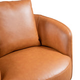 Dylan Cognac Leather Swivel Chair from Ashcroft Furniture - Luna Furniture