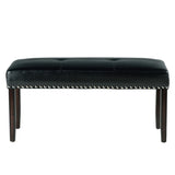 Westby Black Faux Leather Dining Bench with Nailhead from Steve Silver - Luna Furniture