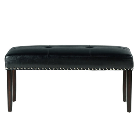 Westby Black PU Dining Bench w/Nailhead from Steve Silver - Luna Furniture