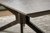 Industry Rectangle Dining Table in Ash Gray Concrete, Distressed Black Iron from Essentials For Living - Luna Furniture