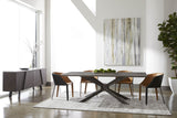 Industry Rectangle Dining Table in Ash Gray Concrete, Distressed Black Iron from Essentials For Living - Luna Furniture