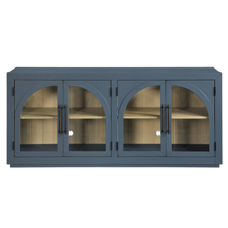 Magnolia Cathedral Doored Server, Dusty Blue Finish from Steve Silver - Luna Furniture