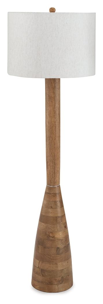 Ailsa Natural Brown Floor Lamp from Ashley - Luna Furniture