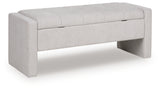 Akselman Gray Storage Bench from Ashley - Luna Furniture