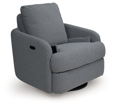 Alainmont Salt and Pepper Swivel Power Recliner from Ashley - Luna Furniture