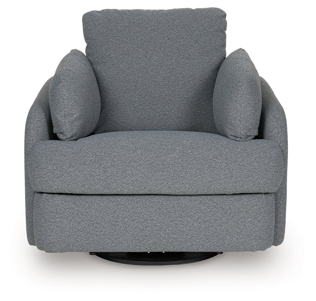 Alainmont Salt and Pepper Swivel Power Recliner from Ashley - Luna Furniture