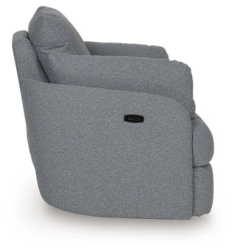Alainmont Salt and Pepper Swivel Power Recliner from Ashley - Luna Furniture