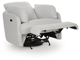 Alainmont Stone Swivel Power Recliner from Ashley - Luna Furniture